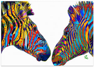 Canvas Art Print Ziggy and Zag the Zebras