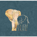 Gold Elephant Line art Silhouettes 2