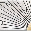 Art Prints of Geometric Gold Marble Sun Mural