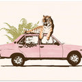 Tiger On Car