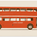 Art Prints of Red English Bus