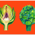 Artichokes On Orange