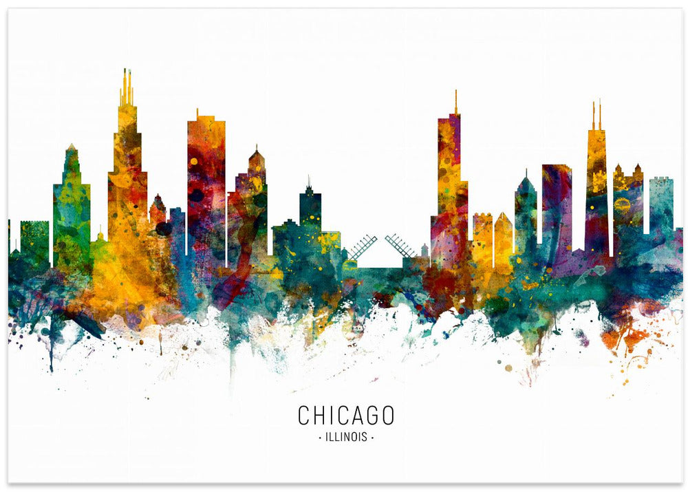 Art Prints of Chicago Illinois Skyline