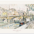 Tugboat At the Pont Neuf, Paris 1923 Poster
