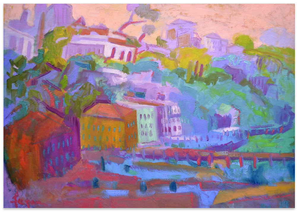 Colorful Hillside Scene