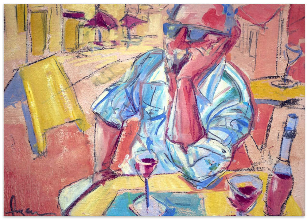 Contemplative Cafe Moment