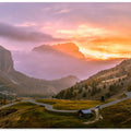 Golden Hour of Passo Gardena