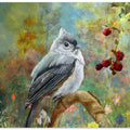 Titmouse In the Berries Garden