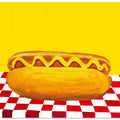 Hot Dog With Mustard Red Check Yellow