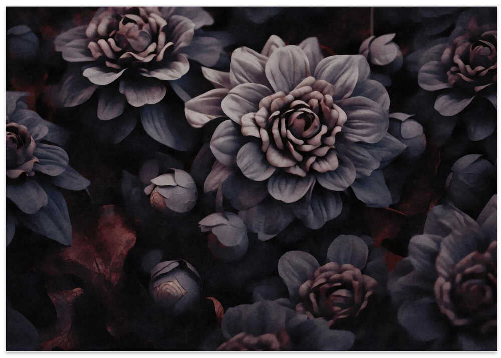 Autumn Flowers Watercolor Art