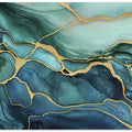 Marble Elegance Teal Gold