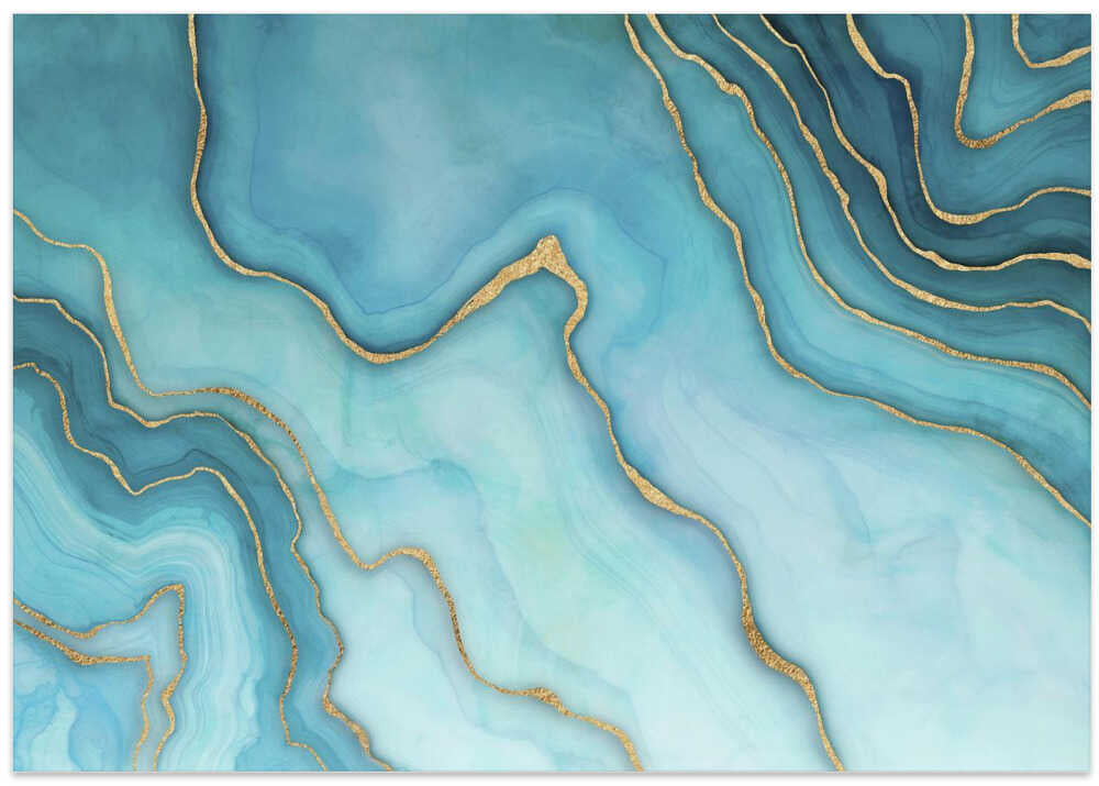 Marbled Glamour Turquoise