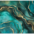Teal Gold Marble Chic