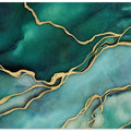 Teal Gold Marble Luxury