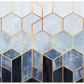 Art Prints of Soft Blue Hexagons