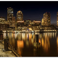 Art Prints of BOSTON Fan Pier Park & Skyline at night
