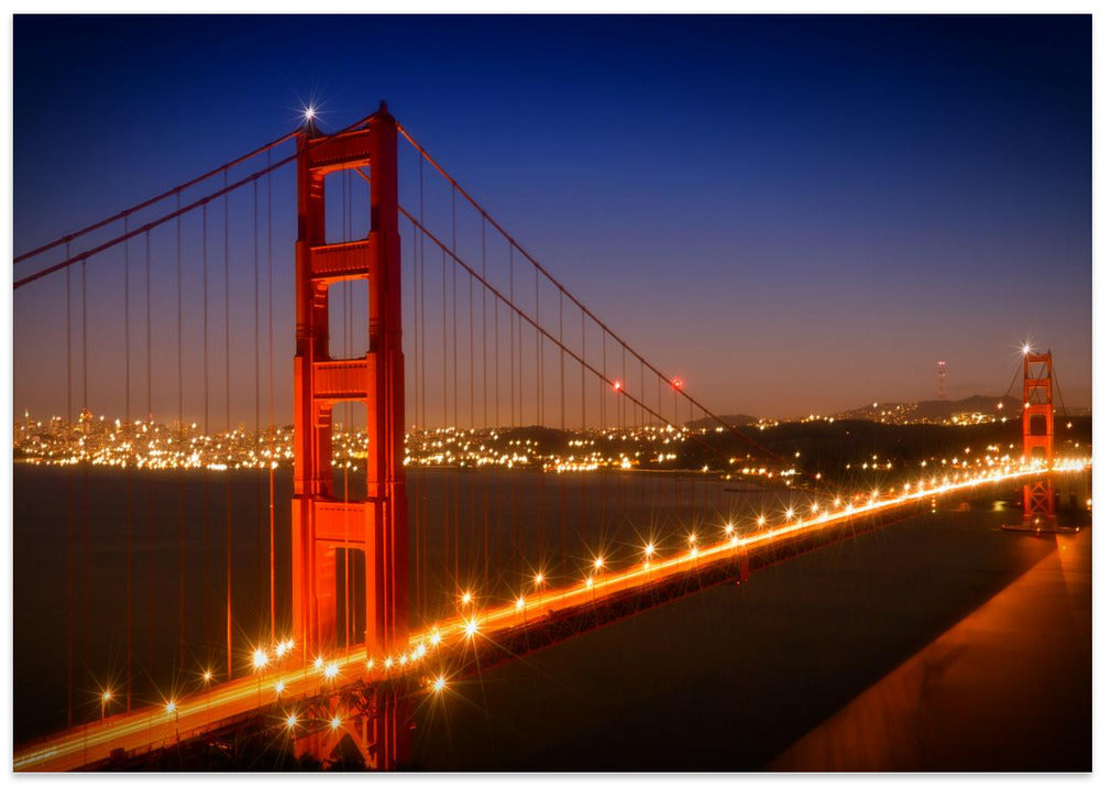 Evening Cityscape of Golden Gate Bridge