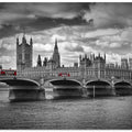 LONDON Houses of Parliament & Red Buses