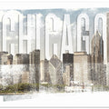 Art Prints of CHICAGO Skyline | Vintage