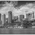 BOSTON Skyline North End & Financial District - Monochrome