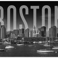 Art Prints of BOSTON Skyline Monochrome