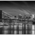 Art Prints of BROOKLYN BRIDGE Nightly Impressions - Monochrome