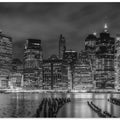 Art Prints of NEW YORK CITY Monochrome Nightscape | Panoramic