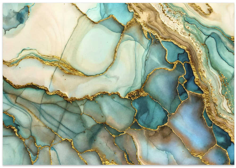 Turquoise Marble Glam