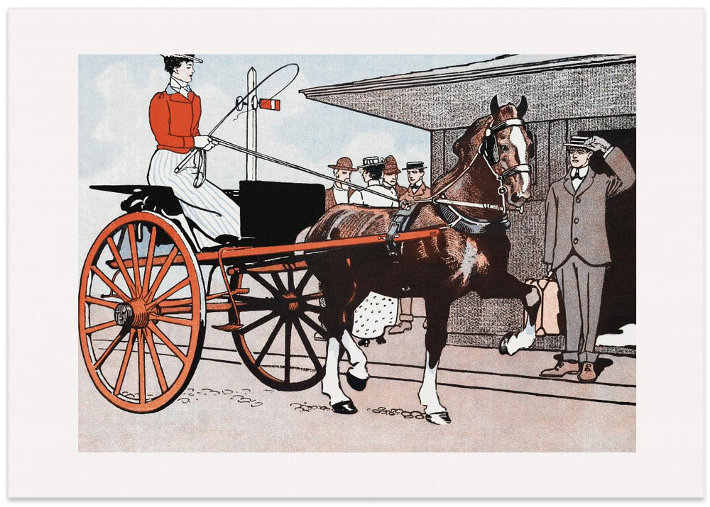 Woman In a Horse Carriage (ca. 1890–1907)