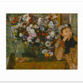 A Woman Seated Beside a Vase of Flowers No.2