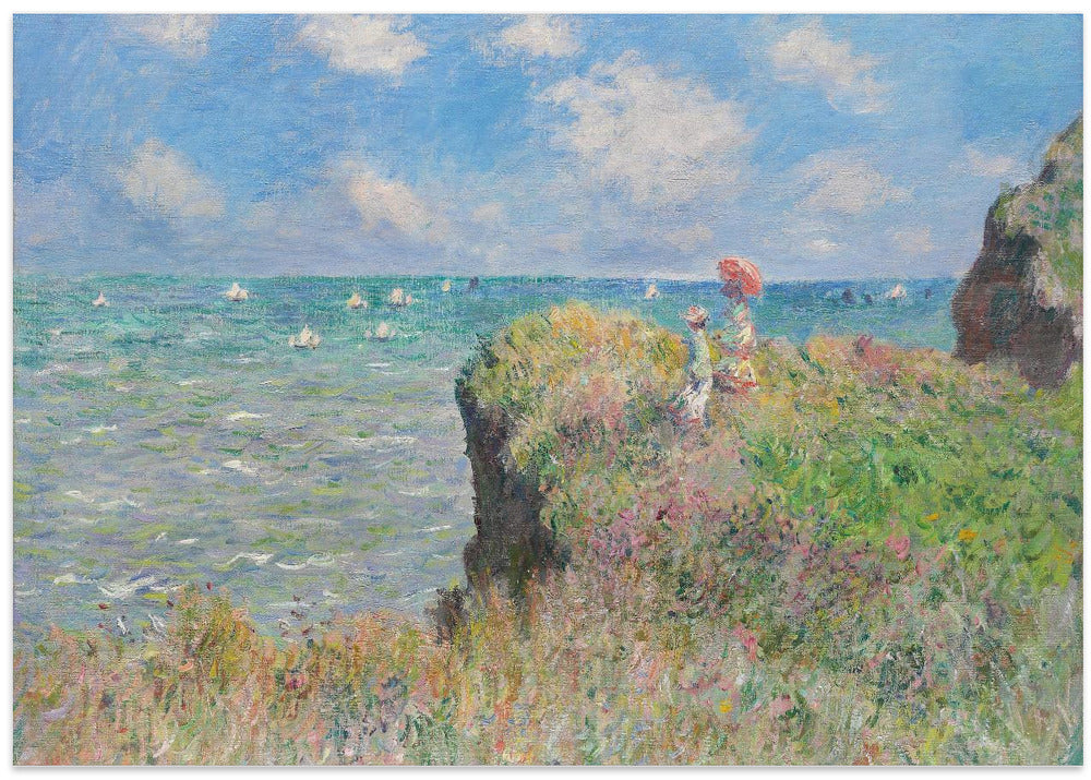 Cliff Walk At Pourville (1882) By Claude Monet.