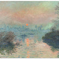 Sun Setting On the Seine At Lavacourt (1880) Claude Monet