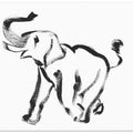 Gentle Brush Elephant