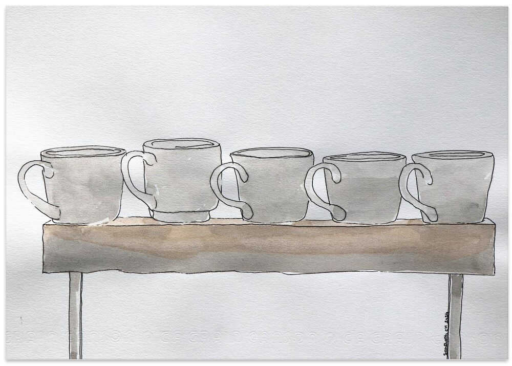 Five Coffee Cups