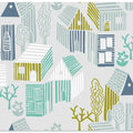 City life neighborhood soft grey pattern