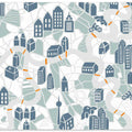 City life map soft grey pattern