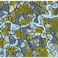 City life map moonless night pattern