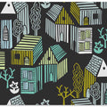 City life neighborhood moonless night pattern