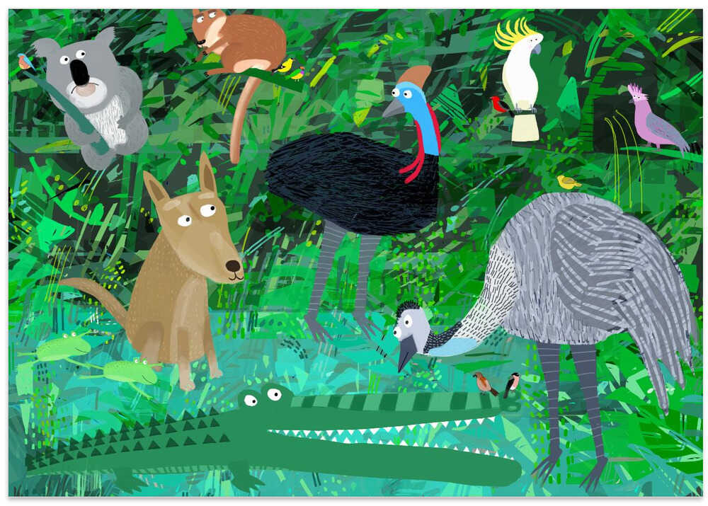 Funny Australian Animals in the Jungle by Carla Daly