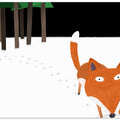 Little Red Fox Running in the Snow by Artist Carla Daly