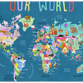 Our World Illustrated World Map for Kids