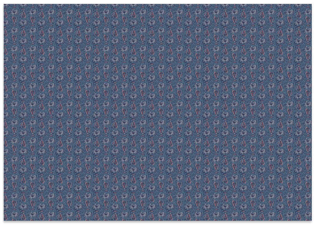 Lobster and crab coastal nostalgia navy pattern