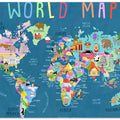 Our World Illustrated Map for Kids