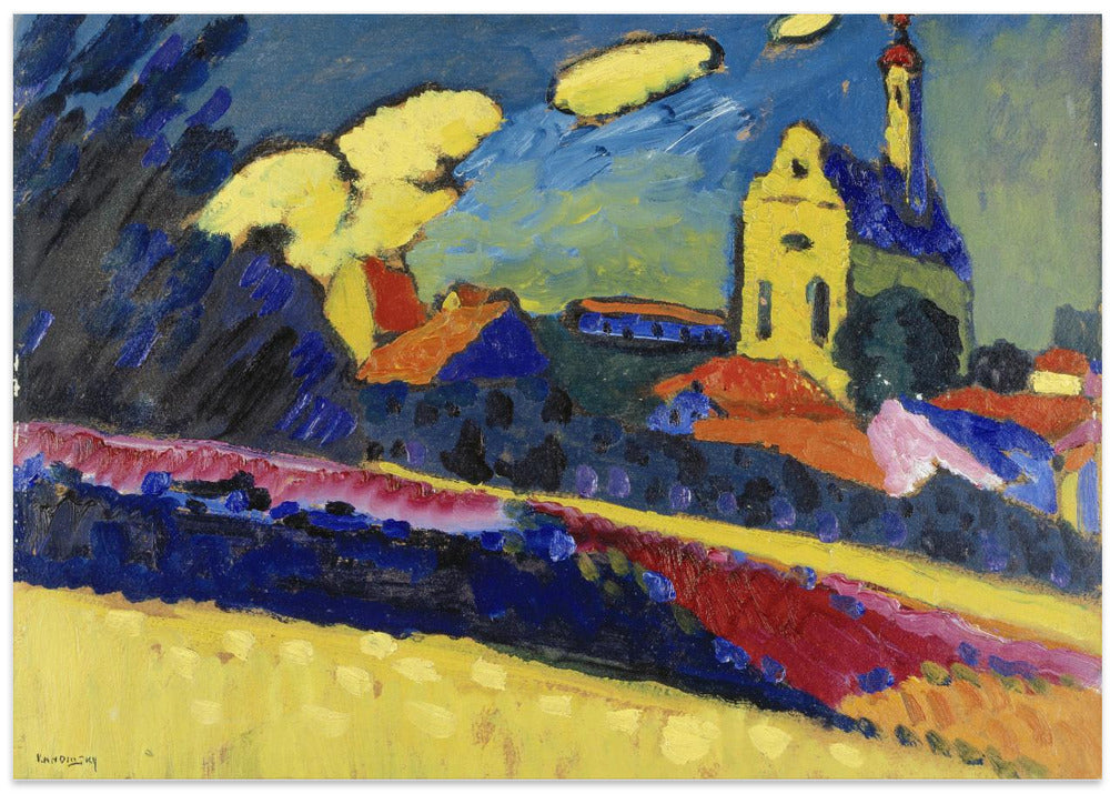 Study of Murnau  Landscape With Church (1909)