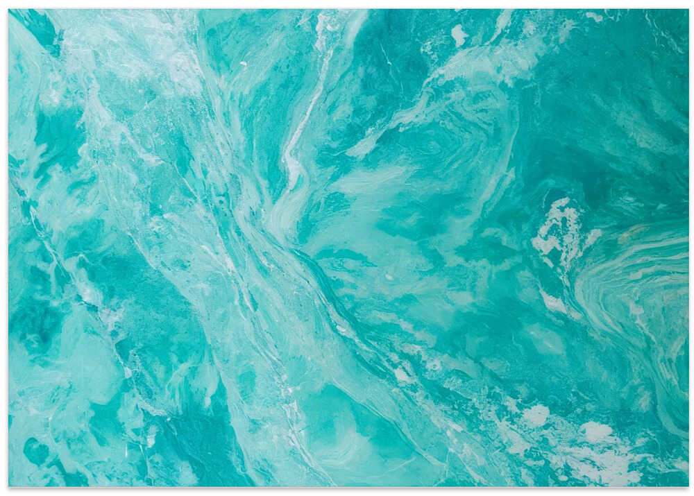 Fluid Movement In Aqua Tones