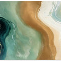 Organic Swirls In Shades Of Teal