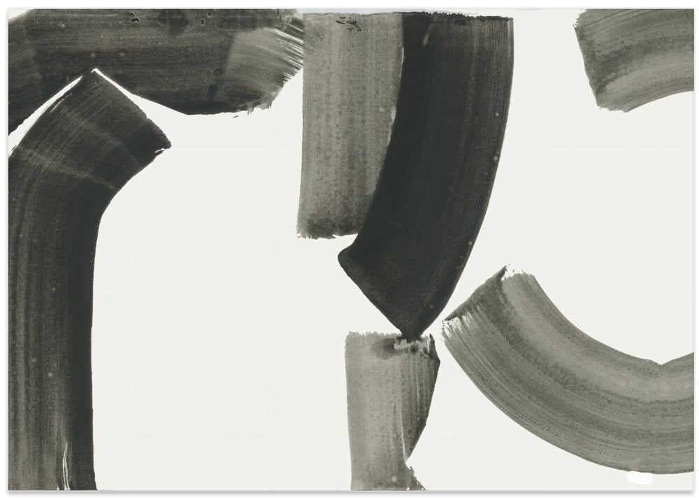 Monochrome Abstract Black Shapes 1