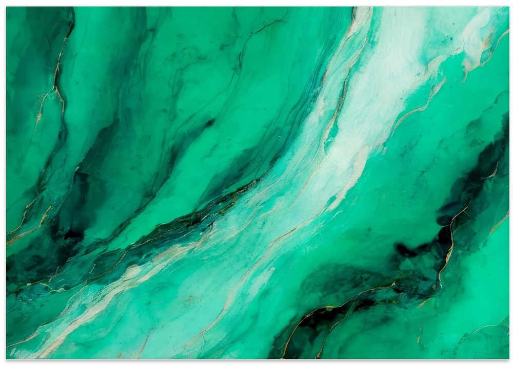 Abstract Green Marble Art