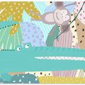 Funny Crocodile with Cheeky Monkey in Jungle