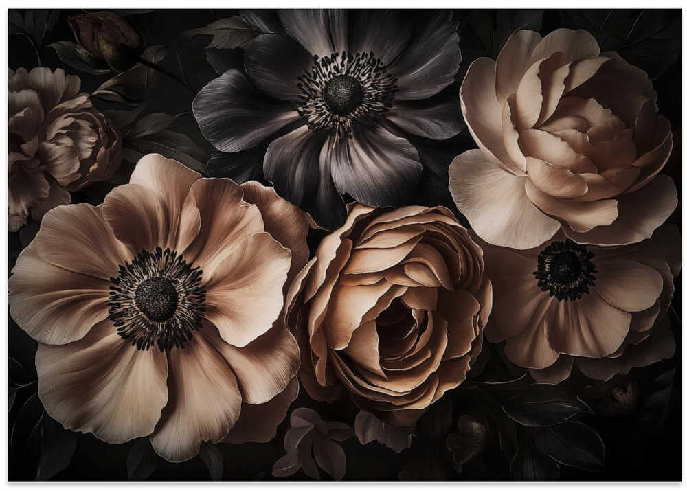 Moody Mocha Floral Vibes